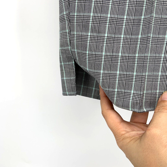 Cutter‎ Buck Golf Shorts DryTech Mint Plaid Size 2 Quick Dry Walk Pickleball NWT - Picture 5 of 12